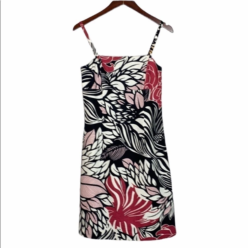 Ann Taylor Floral Shift Dress‎ Black / Pink Size 0